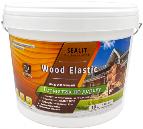 Купить ГЕРМЕТИК - Sealit Wood Elastic для работы с деревянными материалами 10 л в Якутске, Республика Саха (Якутия)